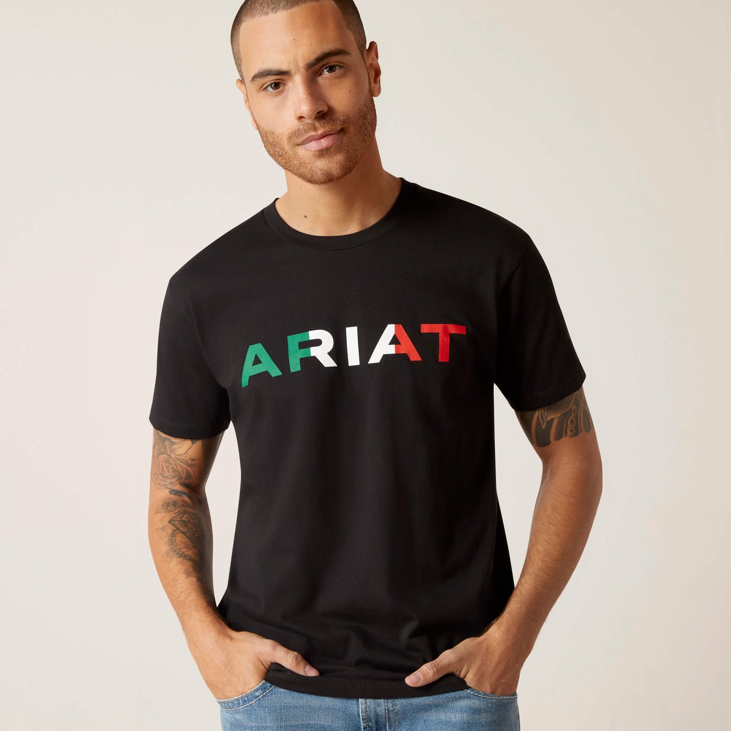 Men's Ariat Viva Mexico Tee in Black