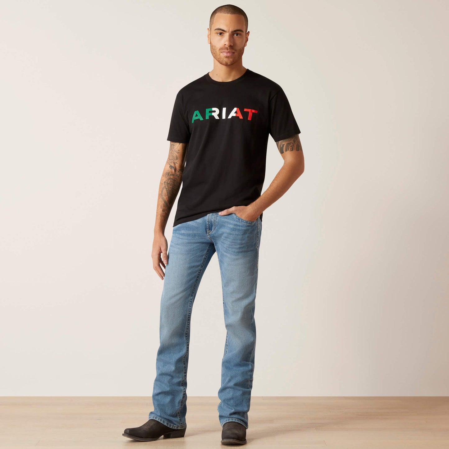 Men's Ariat Viva Mexico Tee in Black