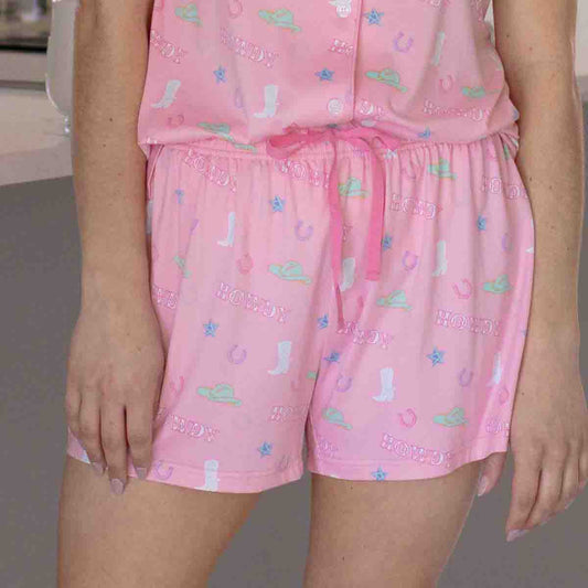 Howdy Friends Sleep Shorts Pink/Multi