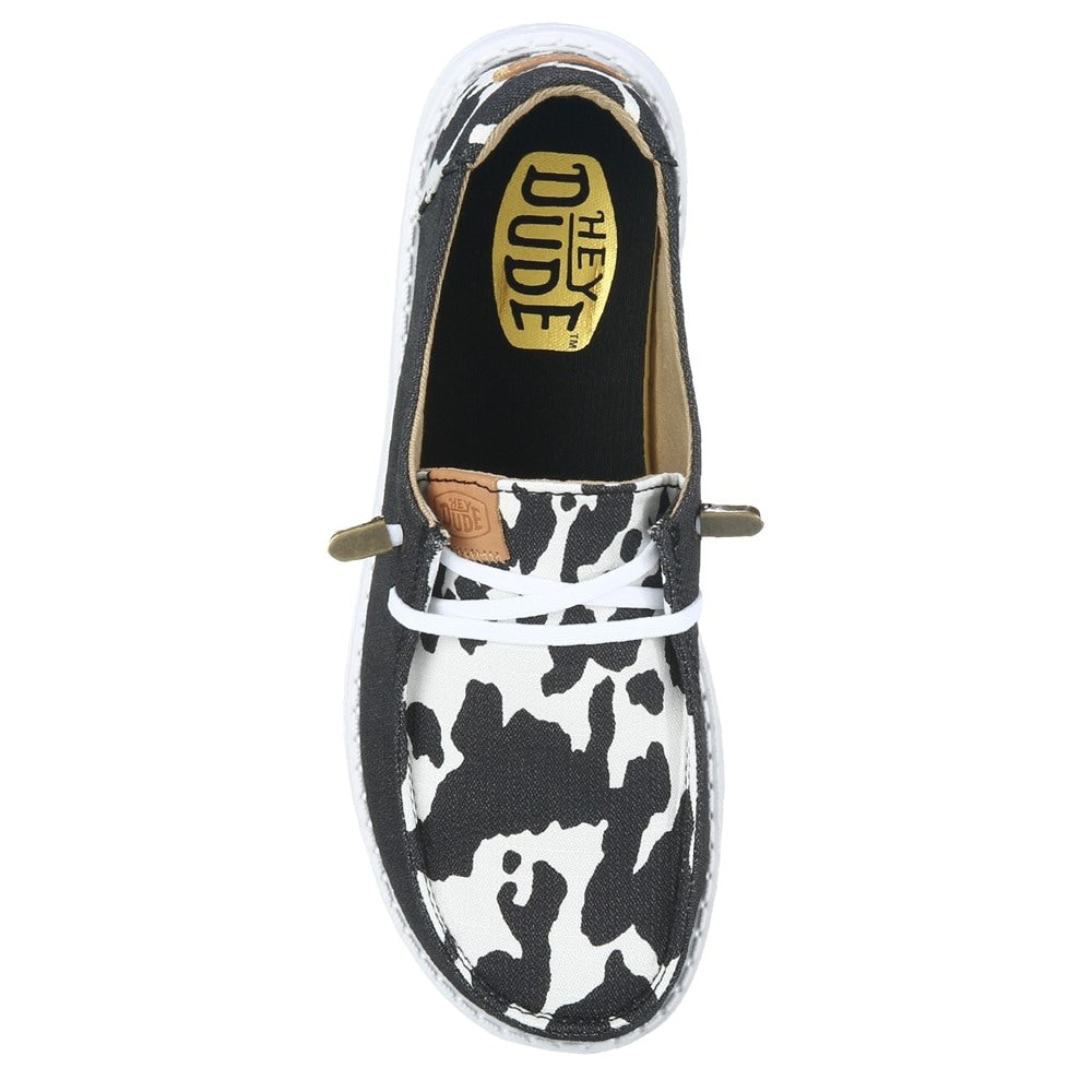 Wendy Animal in Black/Cow by Hey Dude Shoes