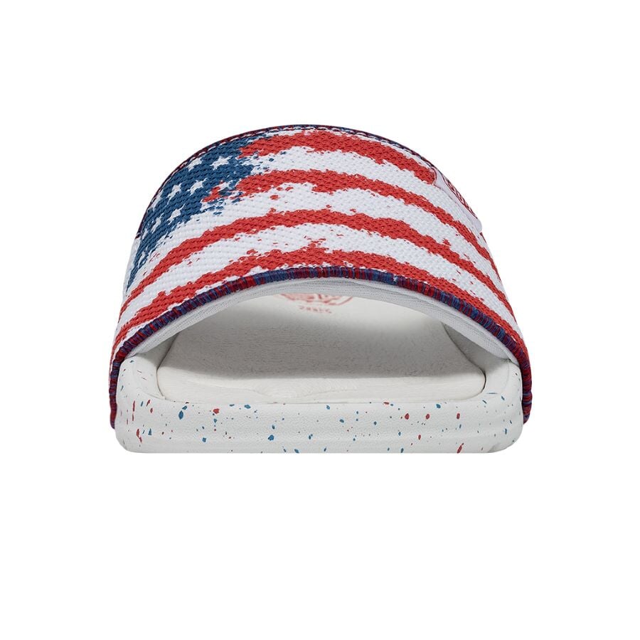 Hey Dude Women's Chandler Knit Flag Slides