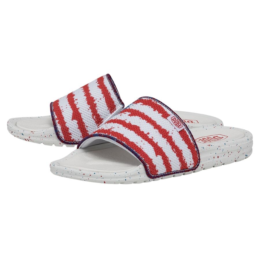 Hey Dude Women's Chandler Knit Flag Slides