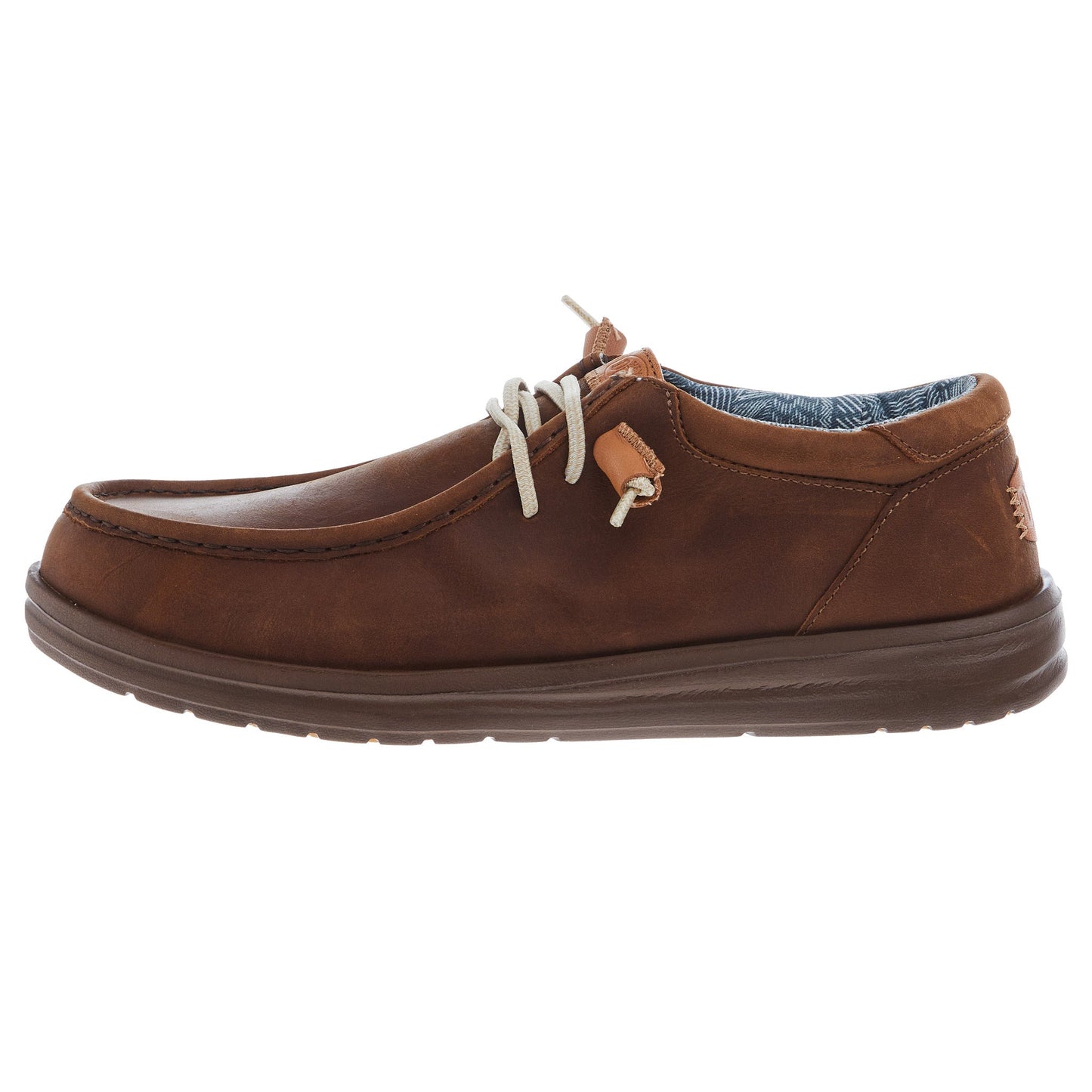 Wally Grip Craft Leather in Brown by Hey Dude Shoes