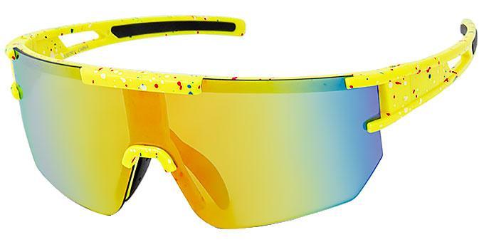 Sports Wrap Splatter Sunglasses