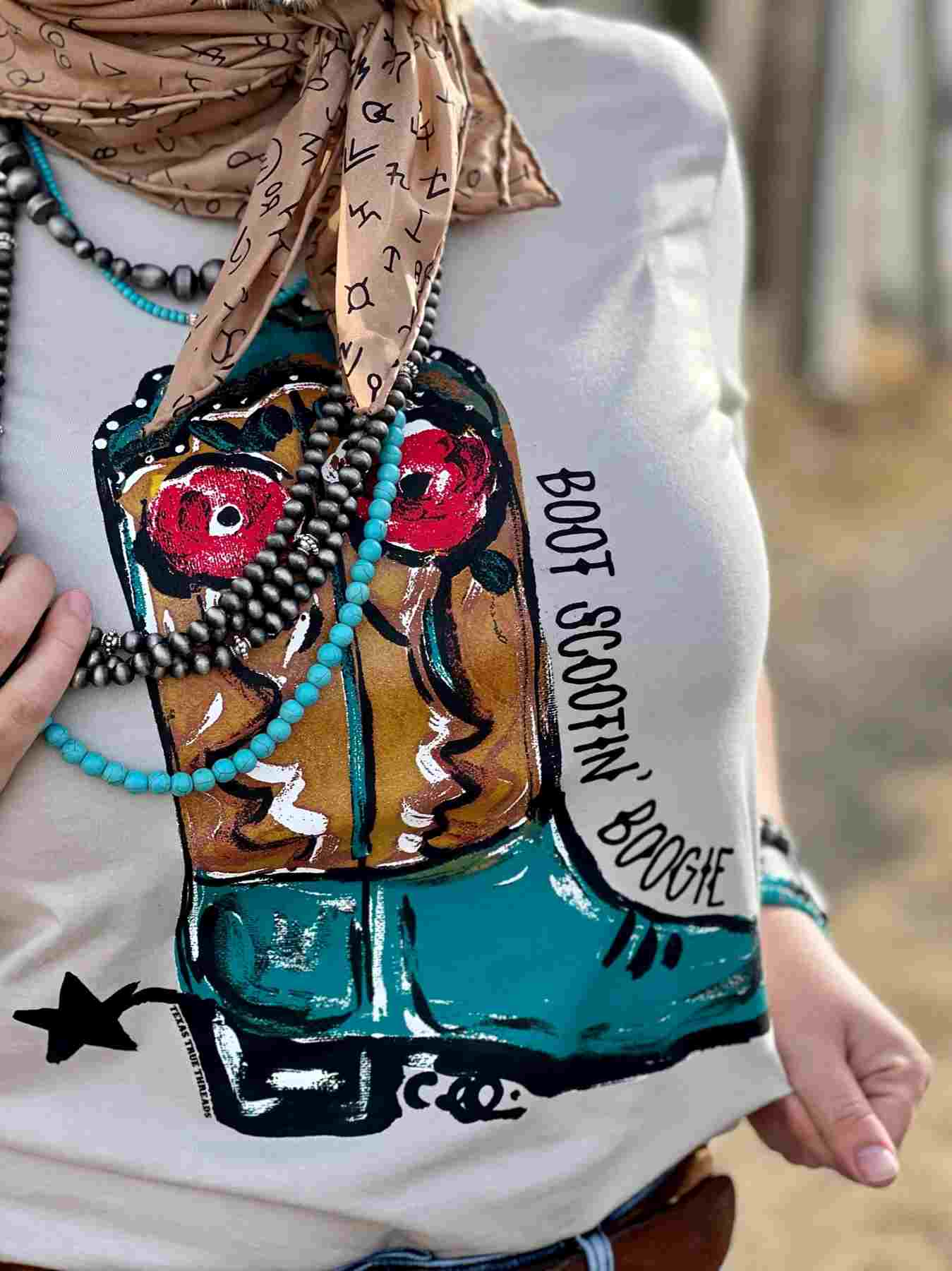 Callie Ann Stelter Boot Scootin' Boogie Tee Heather Dust