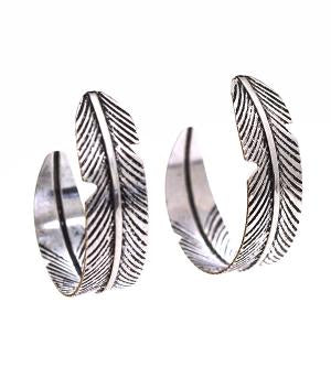 Navajo Feather Hoop Earrings