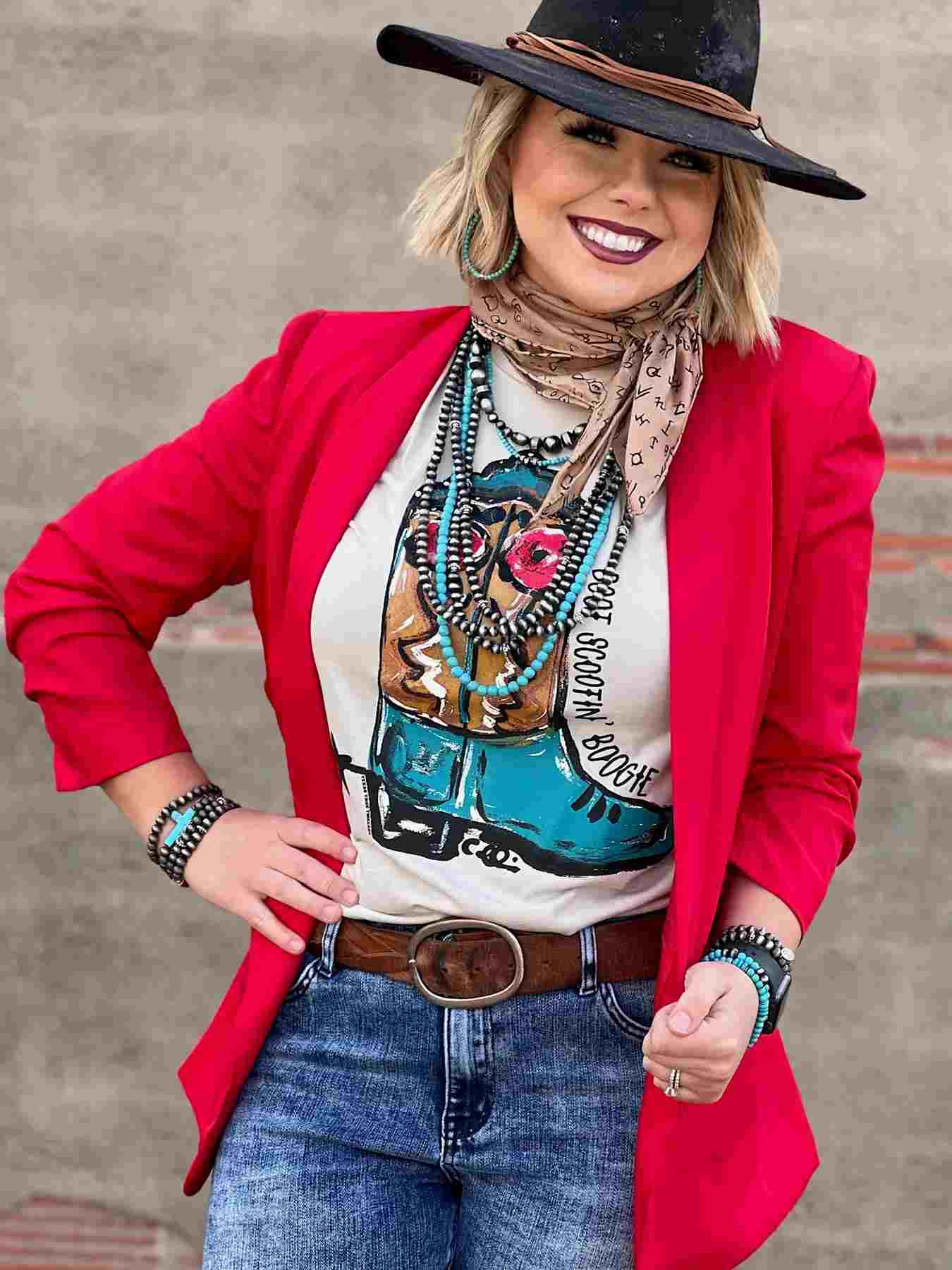 Callie Ann Stelter Boot Scootin' Boogie Tee Heather Dust