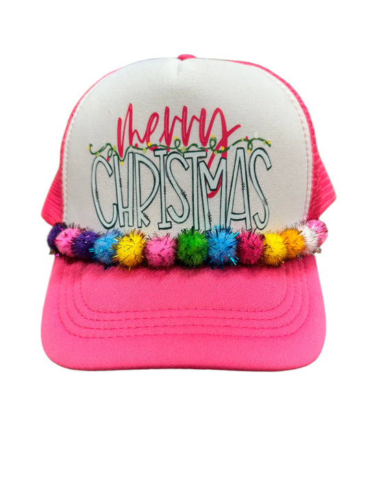 "Merry Christmas" Pom Pom Trucker Hat by Keep It Gypsy