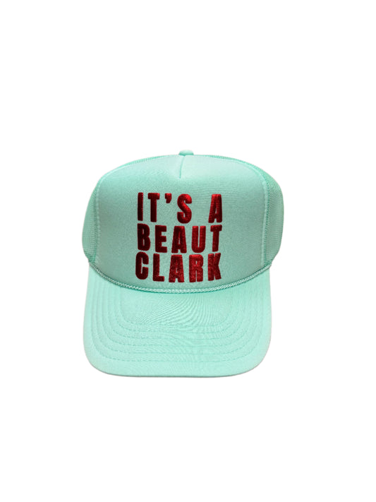 "It's a Beaut Clark" Mint Trucker Hat by Babe