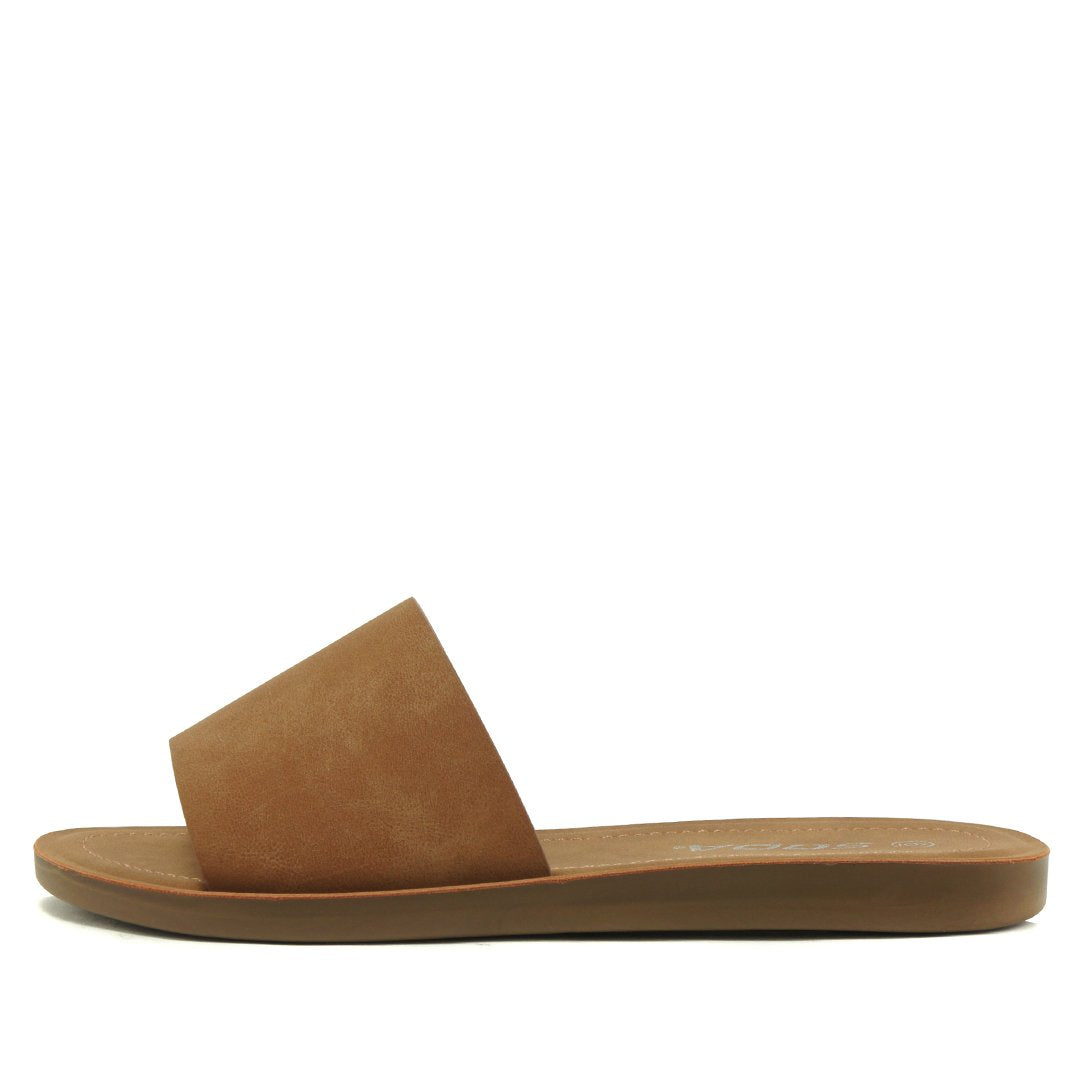 Efron Nubuck Slides Sandals by Soda Shoes