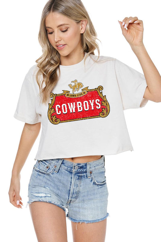 Long Live Cowboys Cropped Tee by Zutter