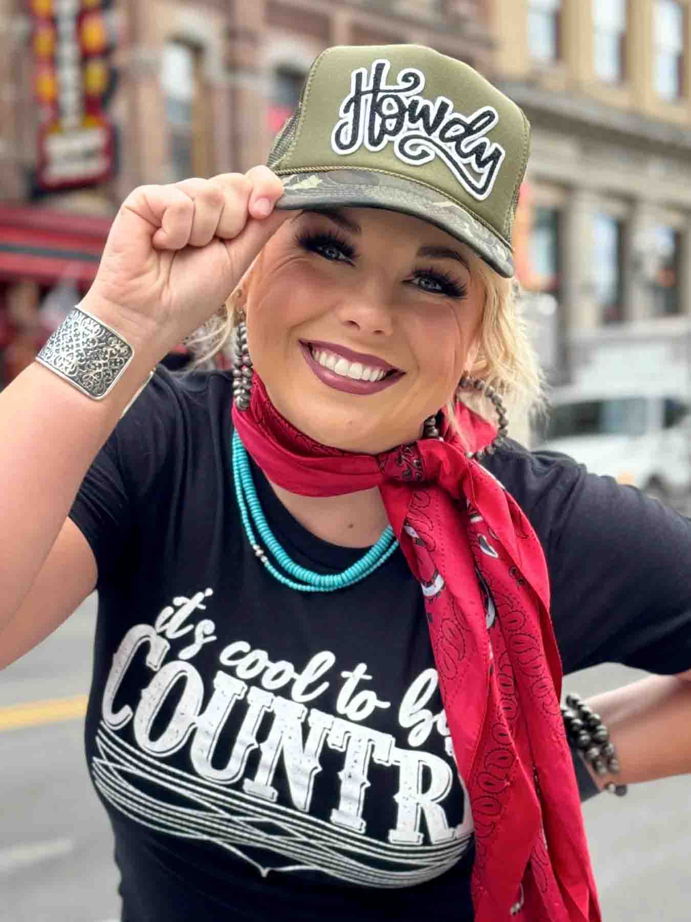 It's Cool to be Country Tee in Black with White Ink by Texas True Threads