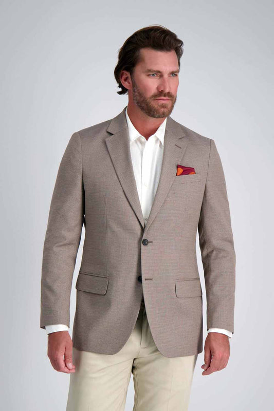 Mini Dobby Sport Coat in Mocha by JM Haggar