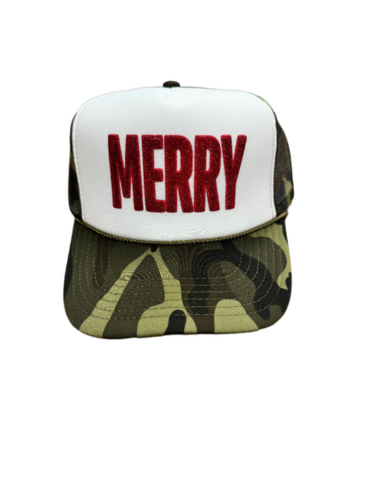 "Merry" Camo Trucker Hat by Babe