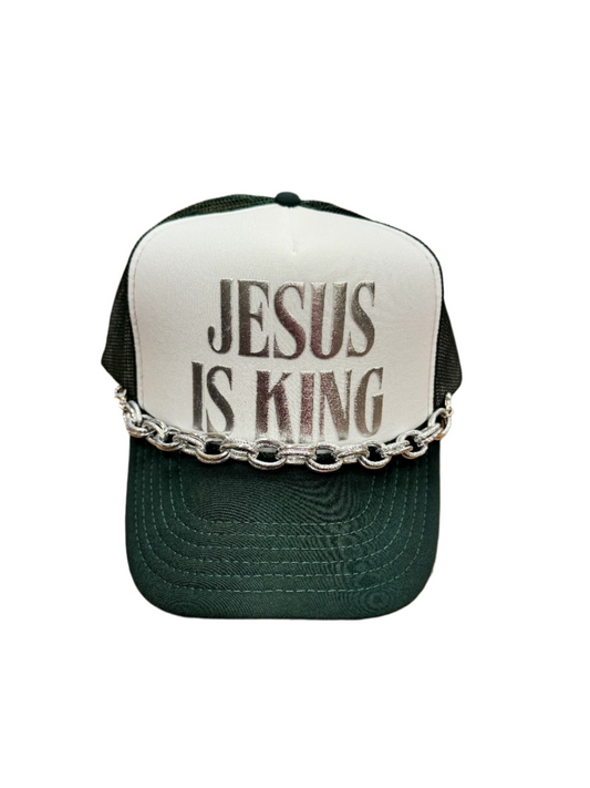 Jesus is King Trucker Hat by Babe