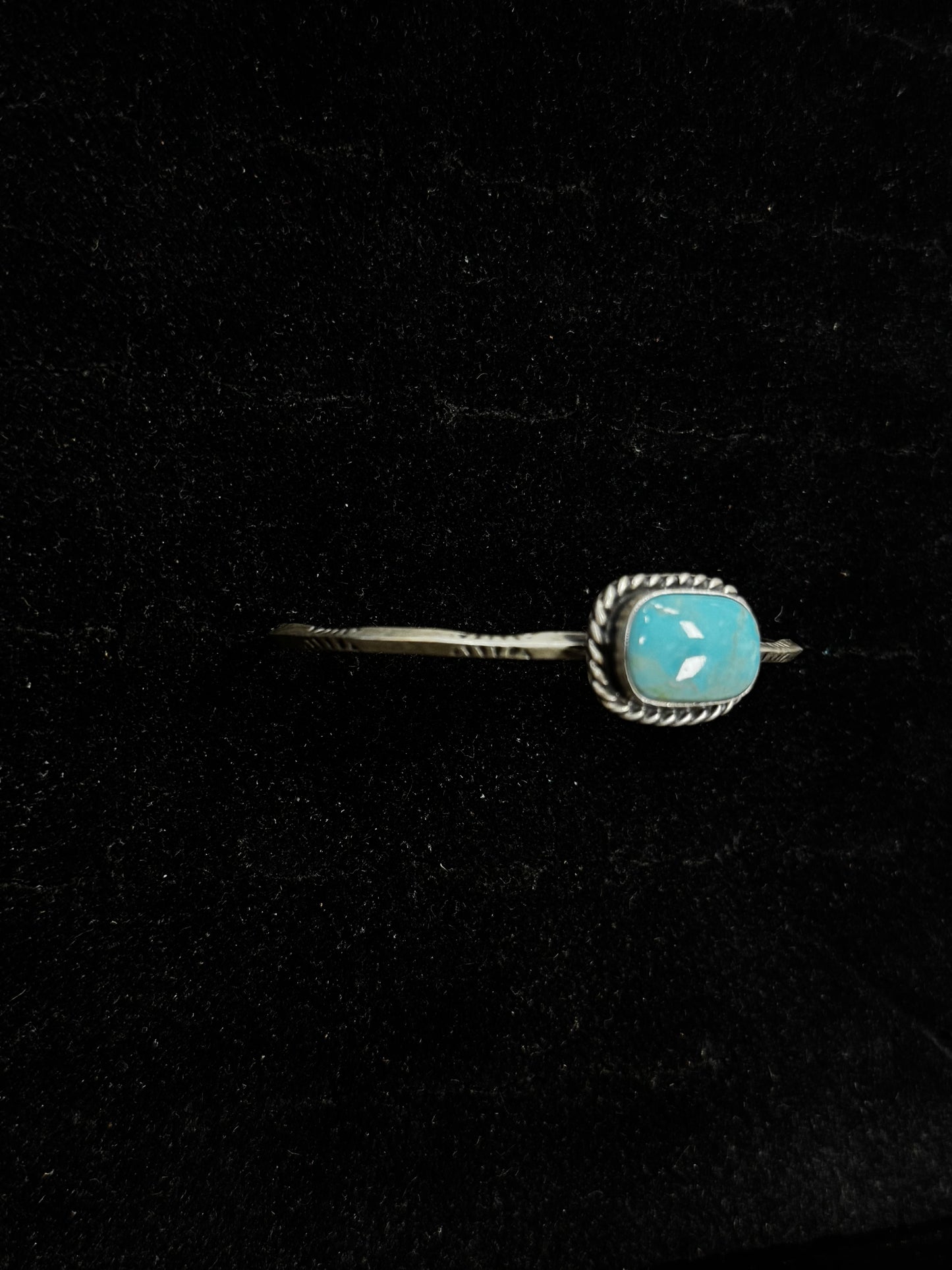 Rounded Rectangle Turquoise Cuff