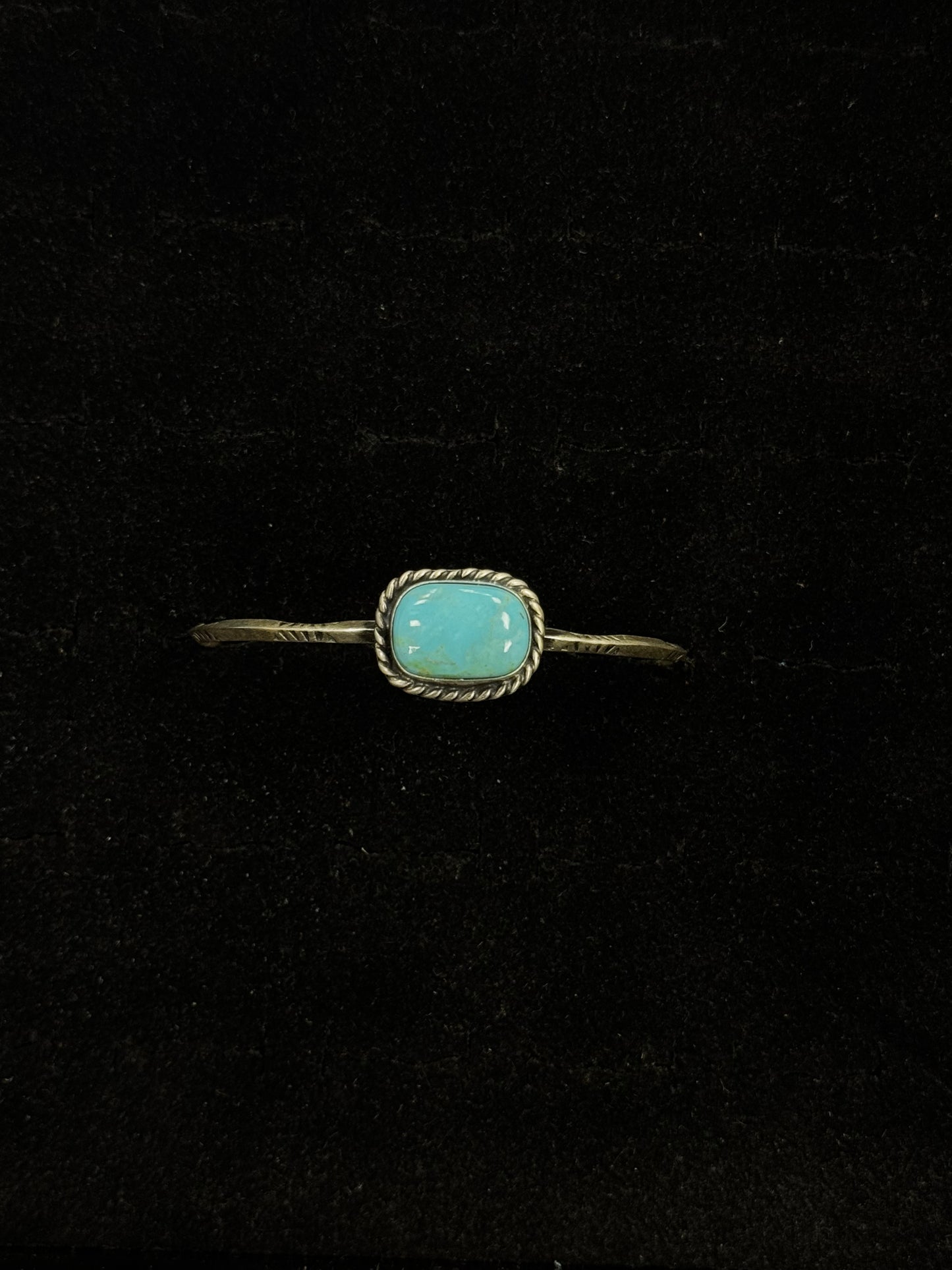 Rounded Rectangle Turquoise Cuff