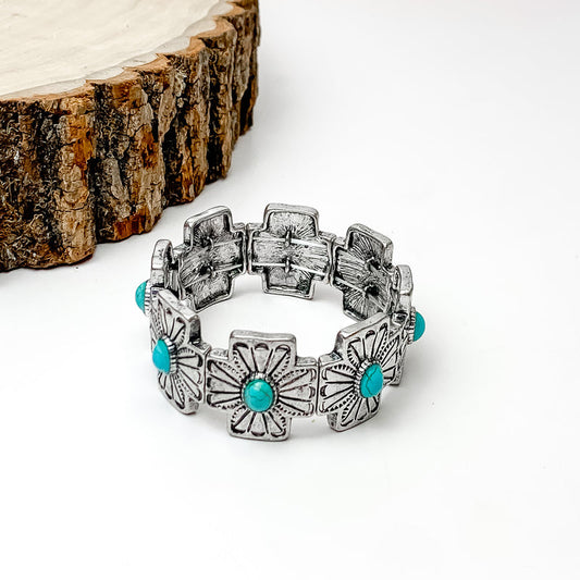 Claire Cross Turquoise Bracelet