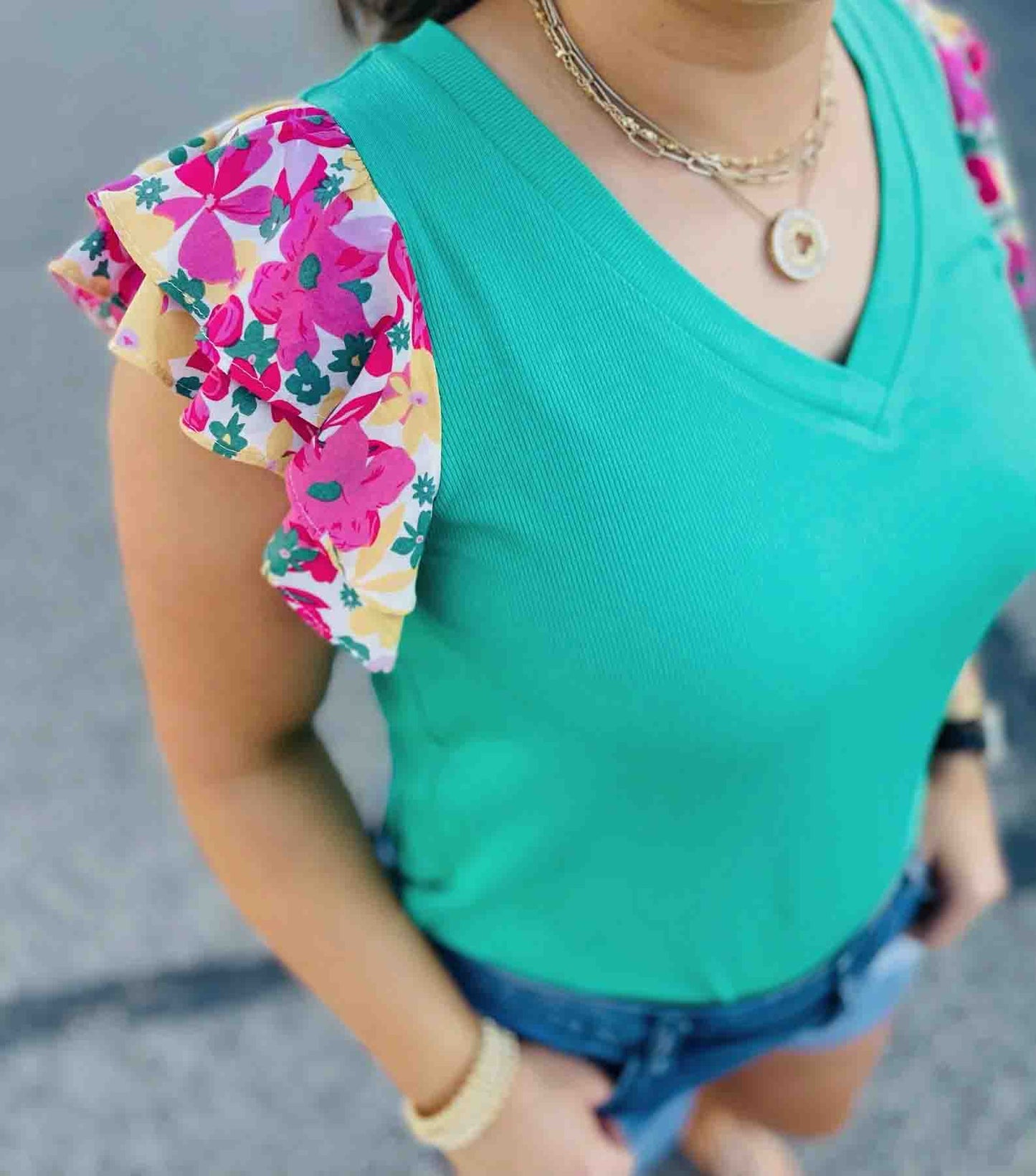 Elise Top Bright Green by Washco Apparel