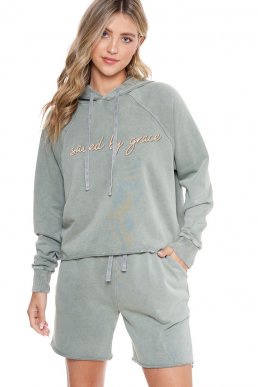 Saved by Grace Cropped Hoodie by Zutter