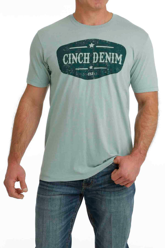 Cinch Denim USA Men's Short-Sleeve T-Shirt in Turquoise