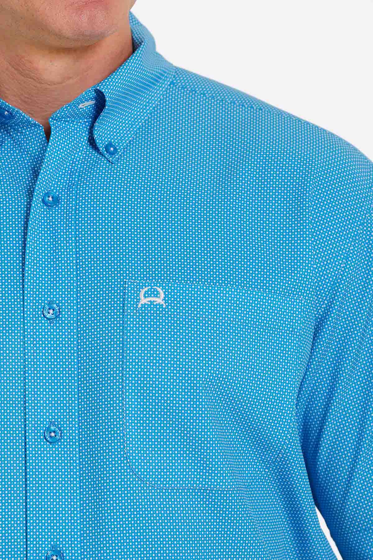 Men's Cinch ArenaFlex SSL BD Blue Print Shirt