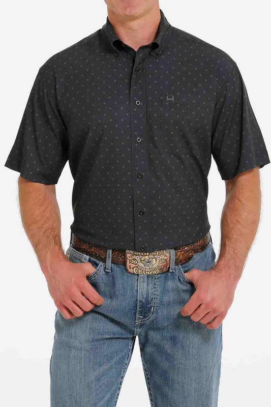 Men's Cinch ArenaFlex SSL BD Black Shirt