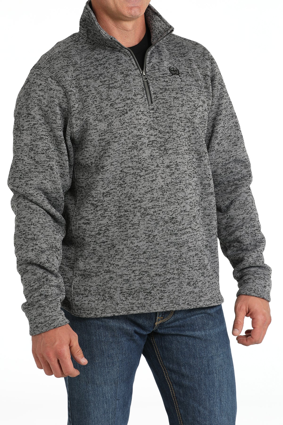 1/4 Zip Gray Sweater by Cinch