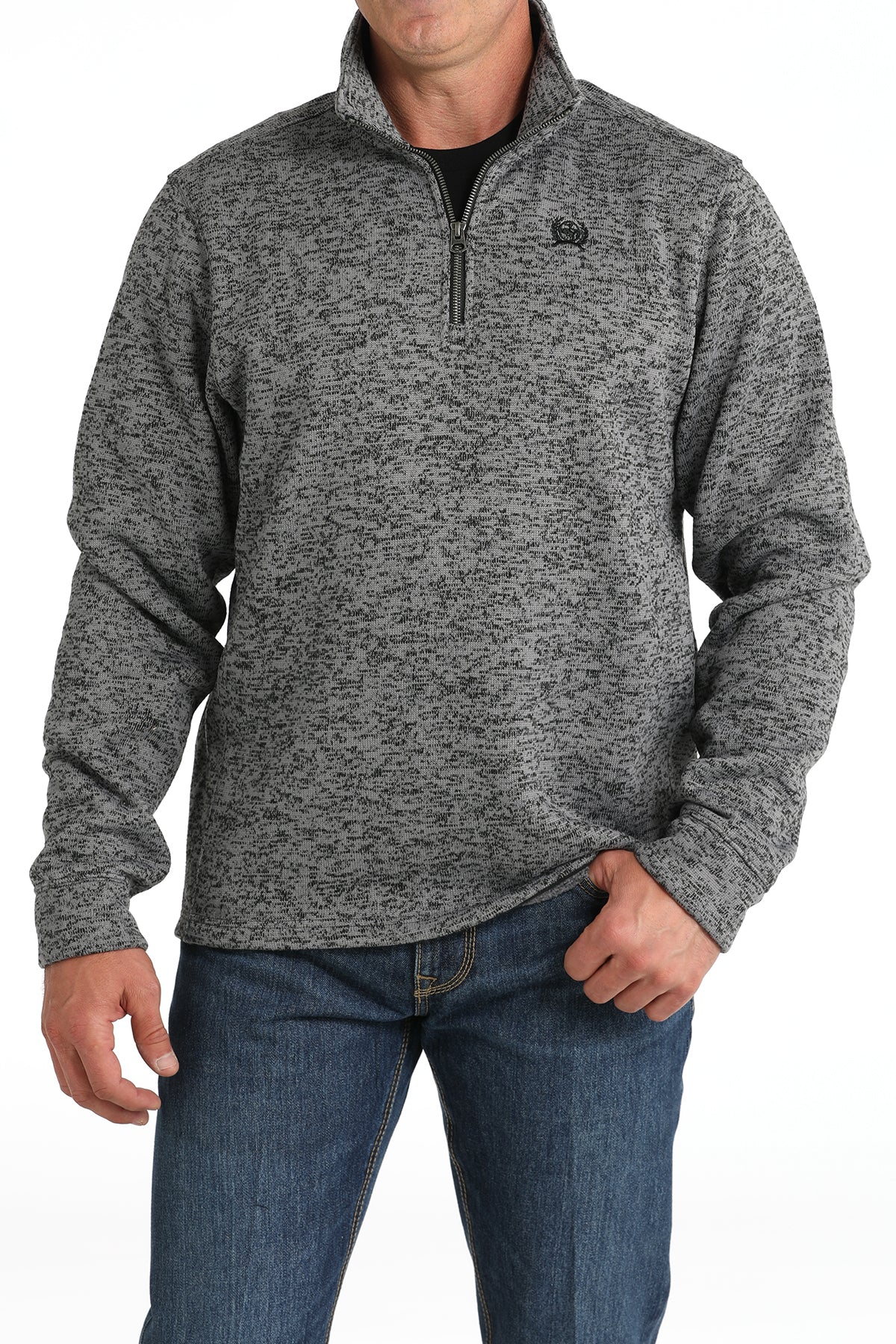 1/4 Zip Gray Sweater by Cinch