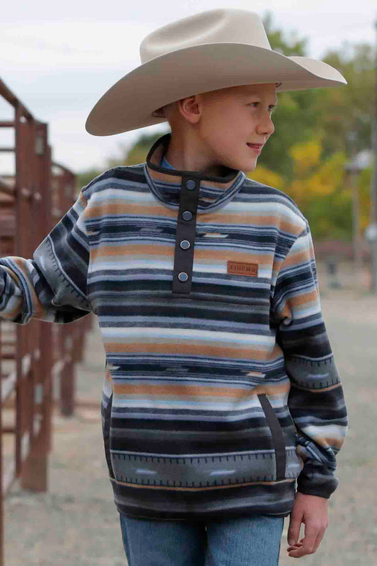 Boys Polar Fleece in Black Serape by Cinch