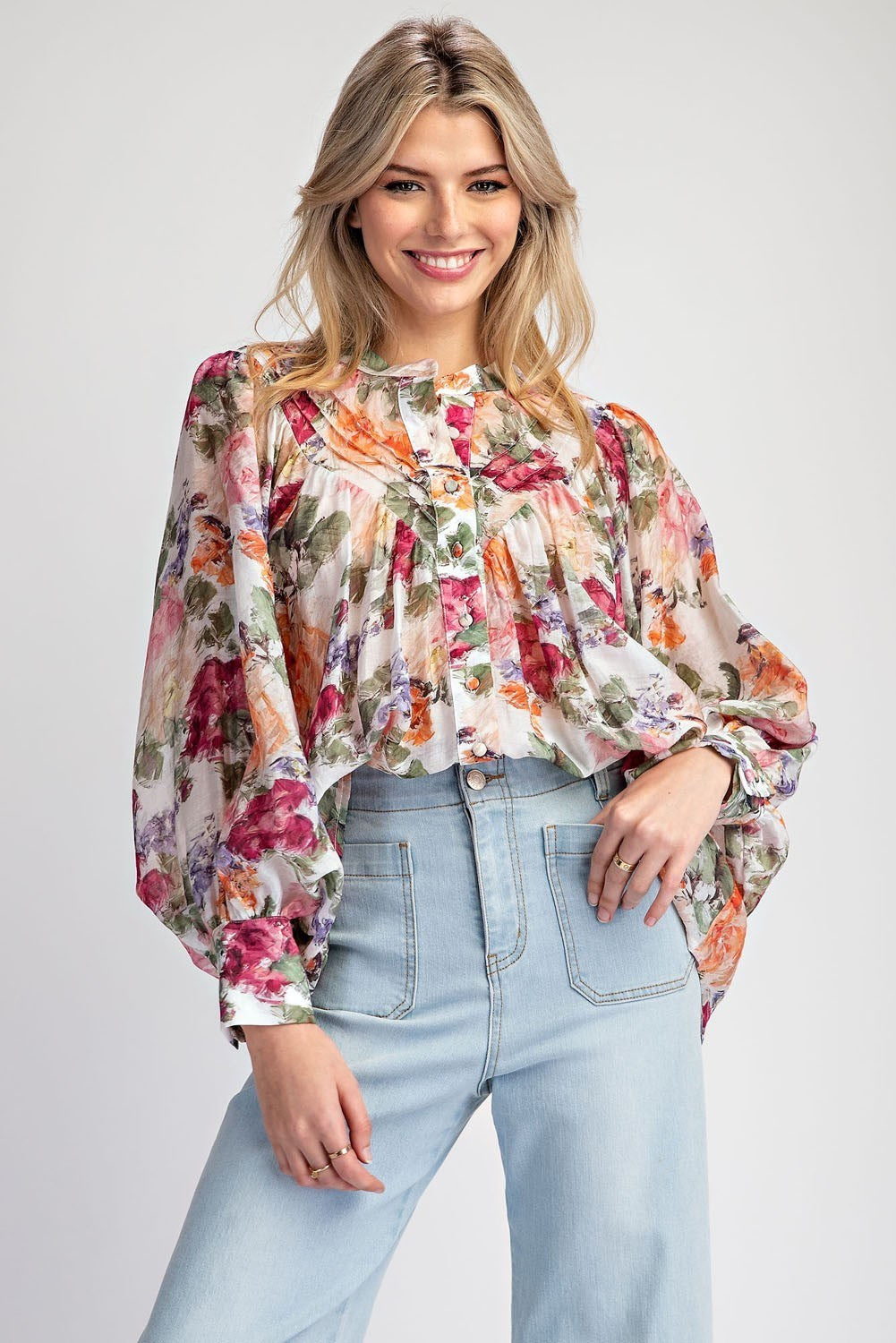 Vintage Floral Print Blouse by ee:some