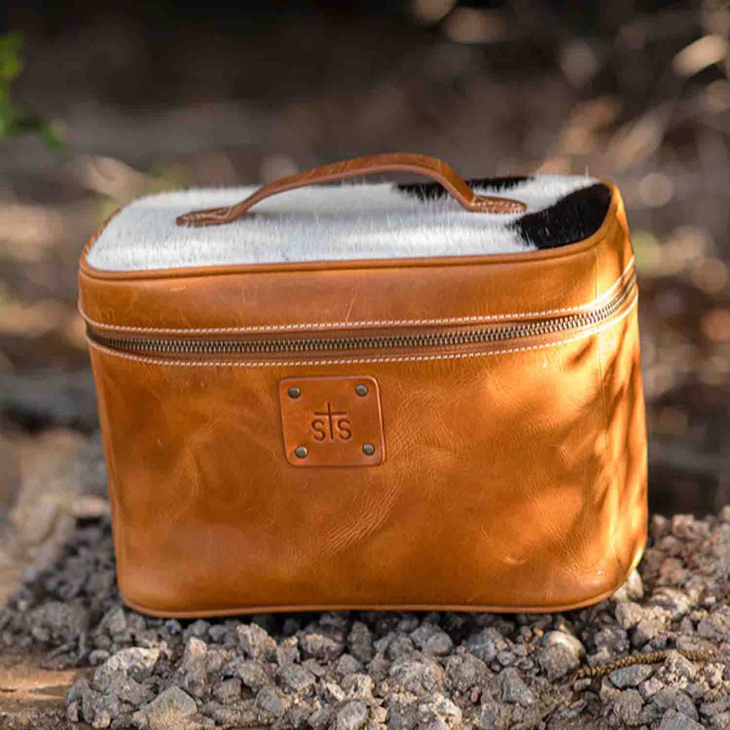 Cowhide Basic Bliss Train Case by STS Ranchwear