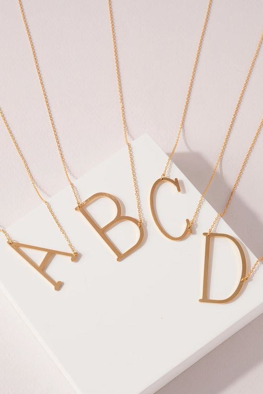 One and Only Large Initial Necklace