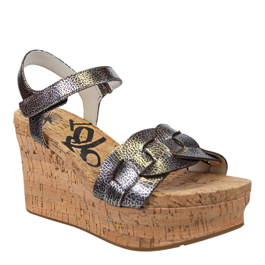 OTBT - CHARLESTON in SILVER Wedge Sandals