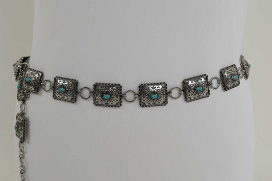 Small Western Turquoise Concho Belt