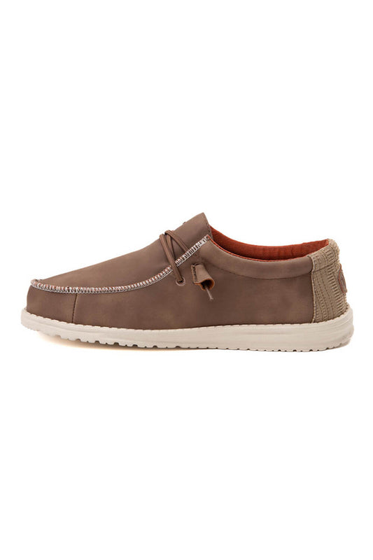 Wally Fabricated Leather in Tan by Hey Dude Shoes