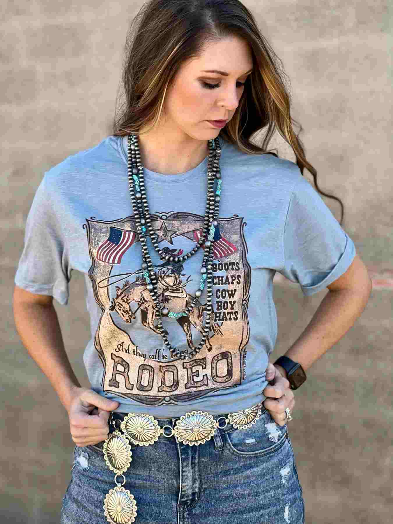 They Call The Thing Rodeo Tee Denim