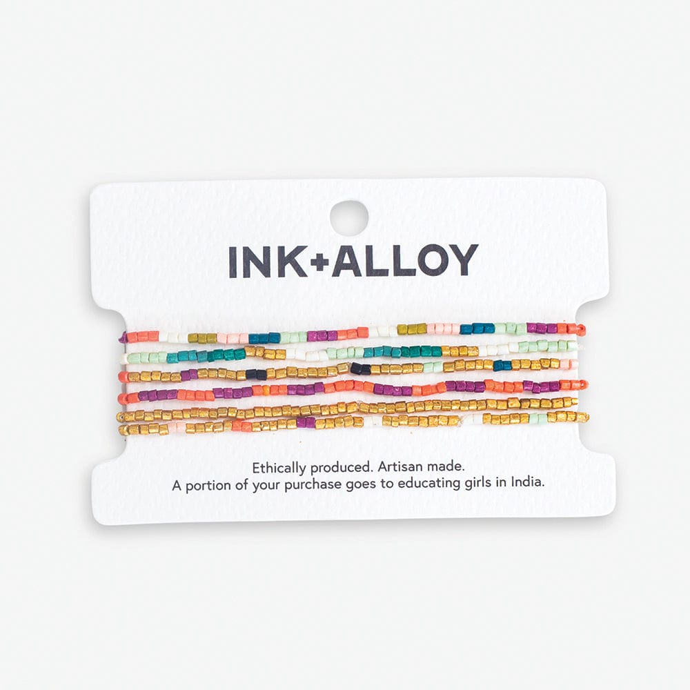 Macy Six Strand Beaded Bracelet Set by Ink + Alloy