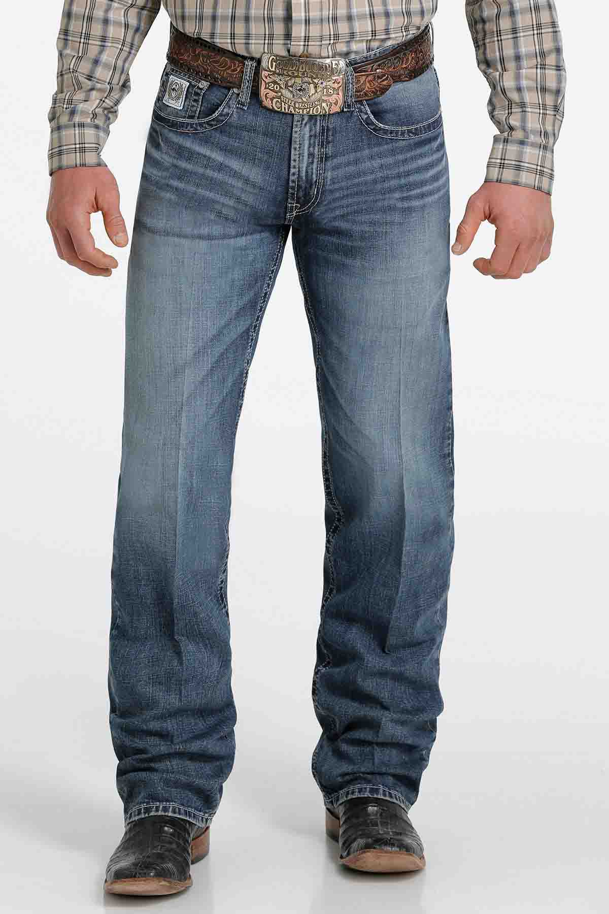 Cinch Men's Relaxed Fit White Label Jeans Medium Stonewash