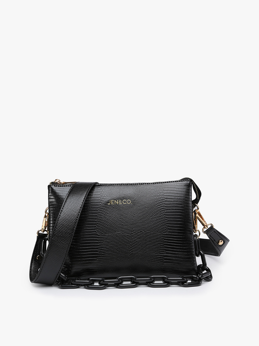 Izzy Lizard Crossbody by Jen & Co