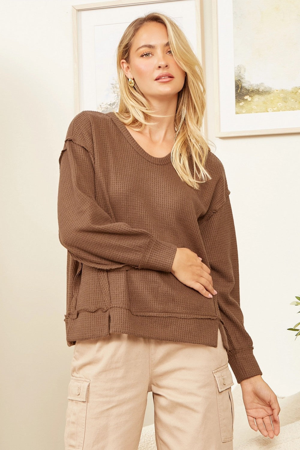 Brushed Thermal Long Sleeve Top by Andree by Unit