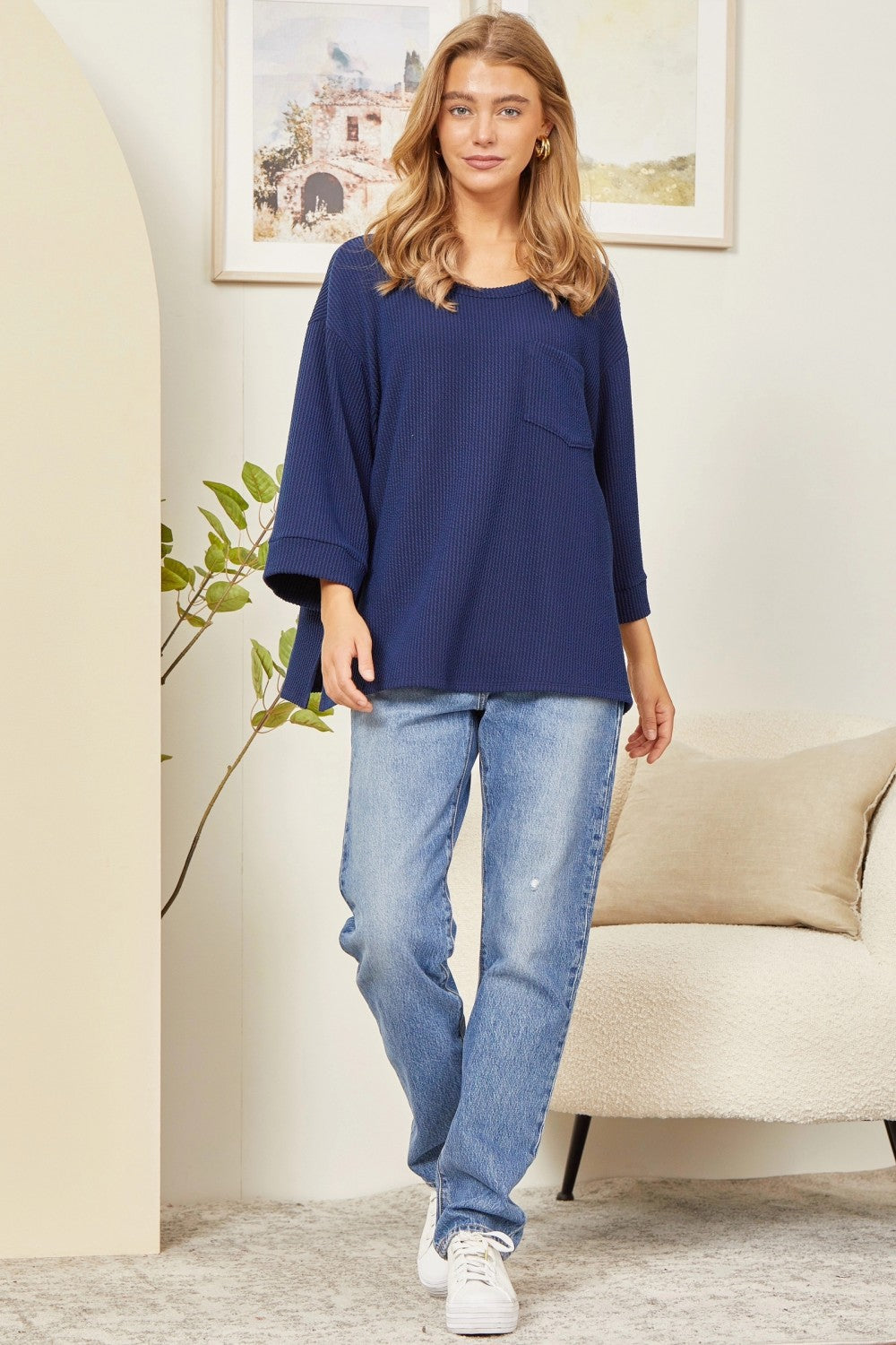 3/4 Length Knit Top by Andree by Unit