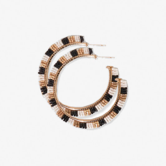 Nora Striped Hoop Earrings by Ink + Alloy