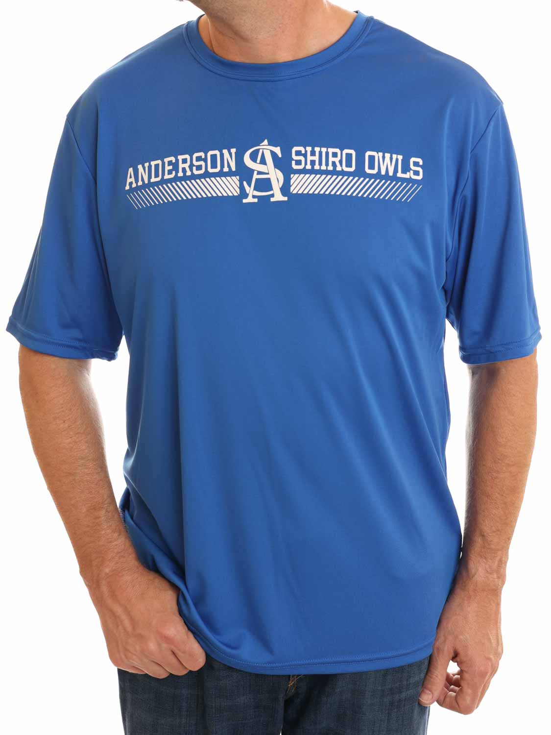 Anderson Shiro Owls Rising Performance Crew T-Shirt Royal