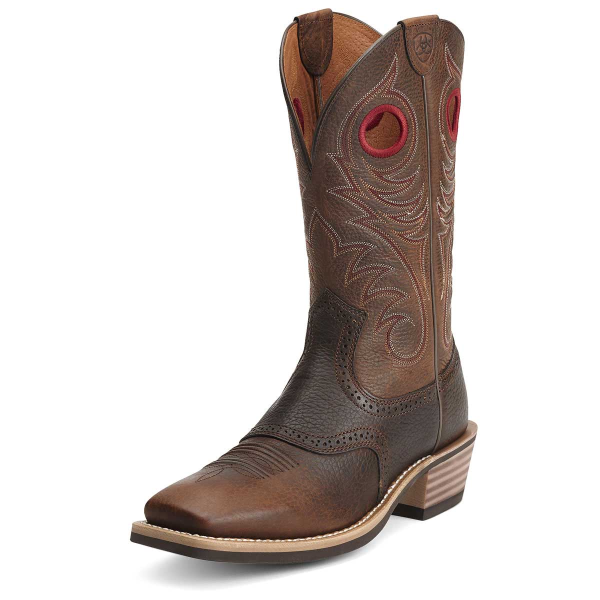 Ariat Men Heritage Roughstock Wide Square Toe Brown