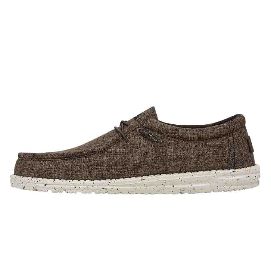 Hey Dude Wally Eco Linen Dark Brown