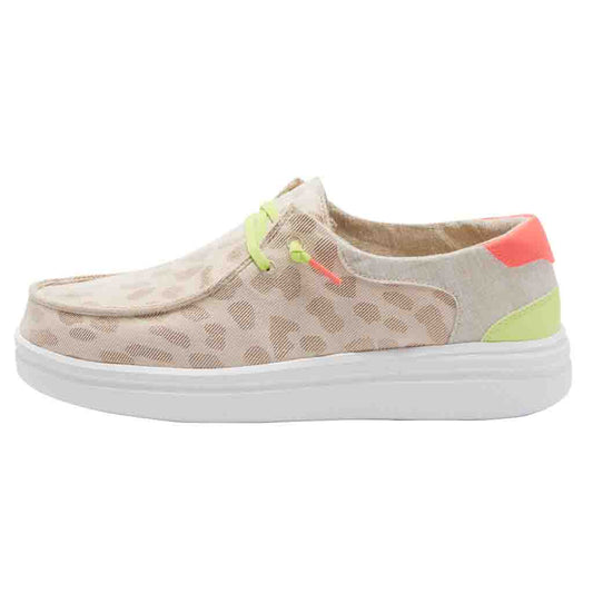 Hey Dude Wendy Rise Leopard Neon Beige