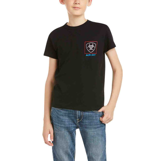 Boys Ariat Linear SSL Tee Black