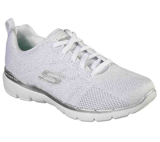 Skechers Flex Appeal 3 White-Silver