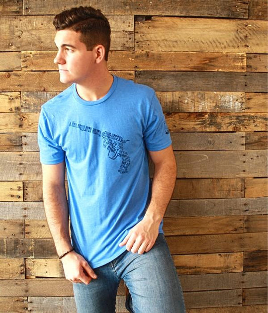 2nd Amendment Tee Vintage Blue